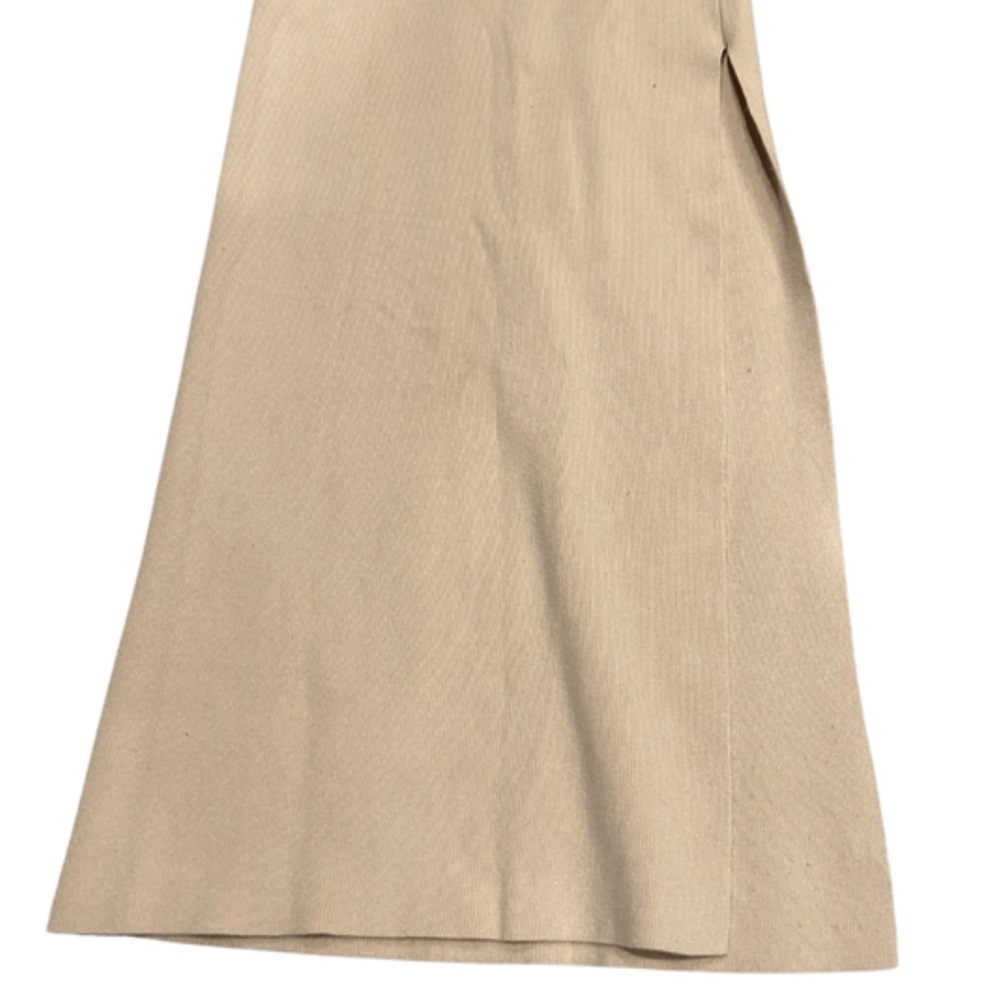 ASOS Ribbed Knit Maxi Dress with Slit | Cream | Size 0 - Picture 4 of 9